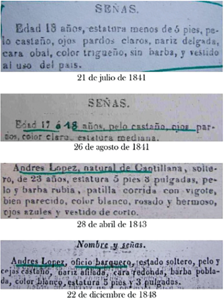 Imagen 4. La descripción del barquero en los boletines oficiales de la provincia de Sevilla en el AHPS